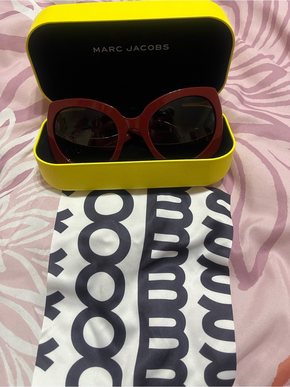 Marc Jacobs Burgundy Butterfly Sunglasses